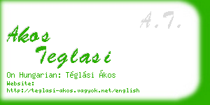 akos teglasi business card