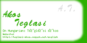 akos teglasi business card